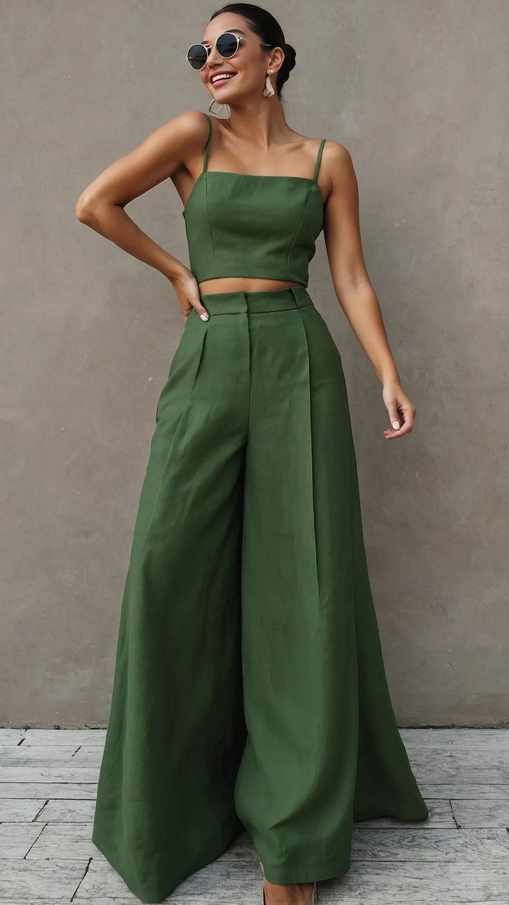 Ivy olive green women wear long